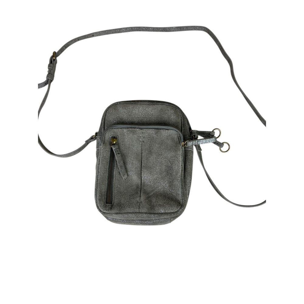 American Leather Company Gray‎ Metallic Cleveland North South Crossbody Bag